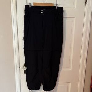 Columbia Omni-Shield Black Convertible Pants Women's Hiking Outdoor Size 14